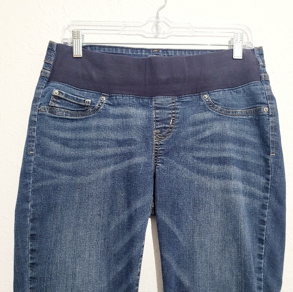 Levi's Baby Bump Skinny Maternity Jeans Size Medium Blue Stretch - Picture 2 of 14